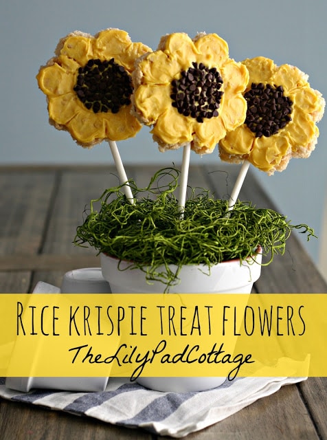 Rice Krispie Treat Flowers