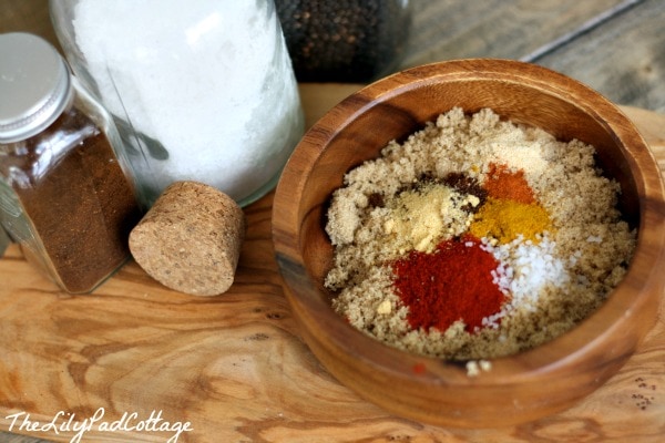 A close up of food on a table, with Spice