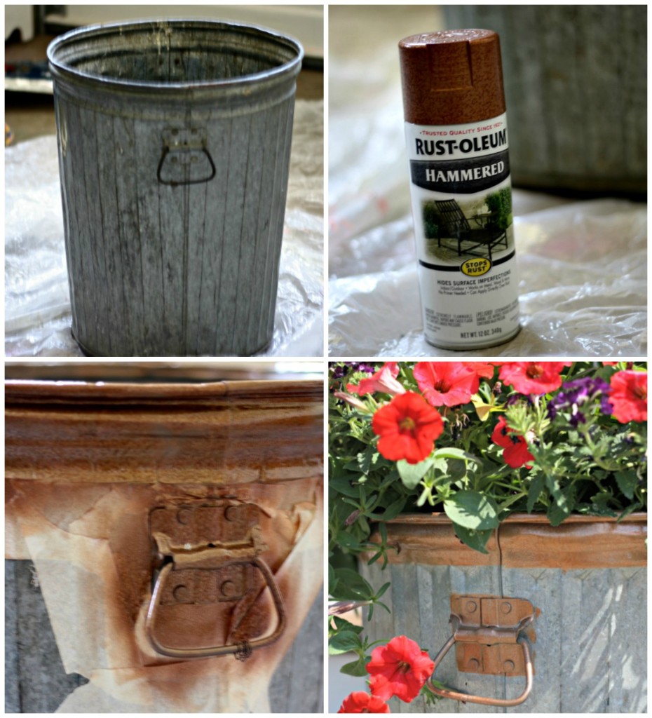 How to make a garbage can flower planter - www.thelilypadcottage.com