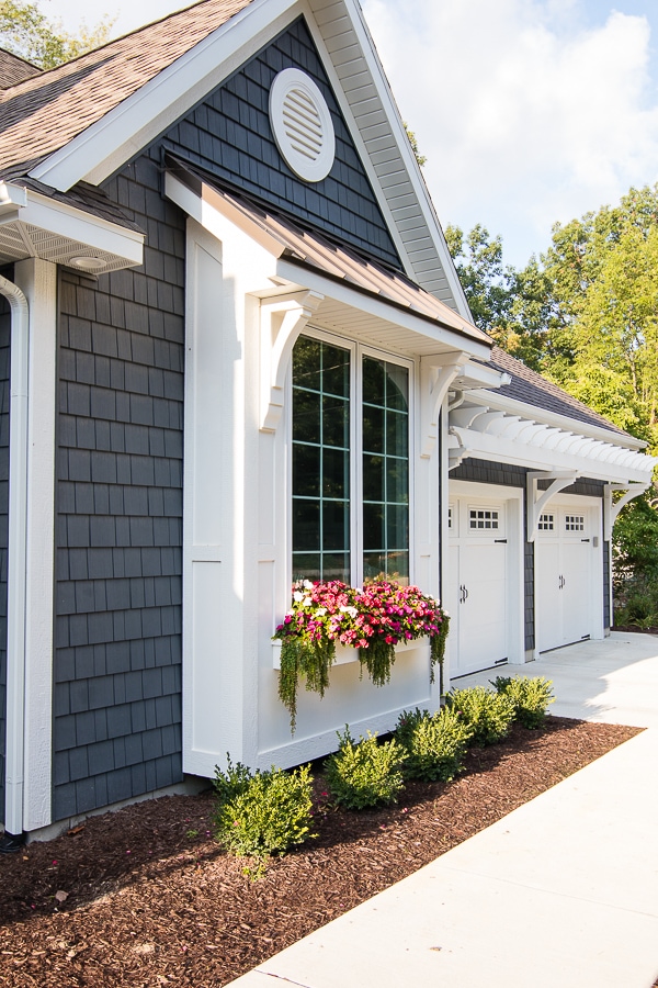 Window boxes planted with flowers