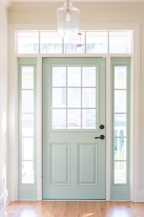 A large front door with windows