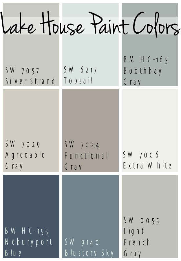 Lake House Blue and Gray Paint Colors