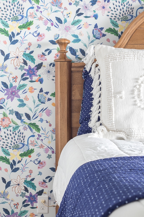 Tween Girl Floral Wallpaper Bedroom Progress - The Lilypad Cottage