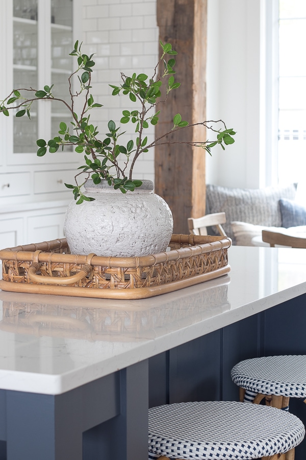 lake house kitchen navy island