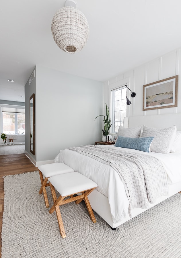 lake house bedroom and bathroom