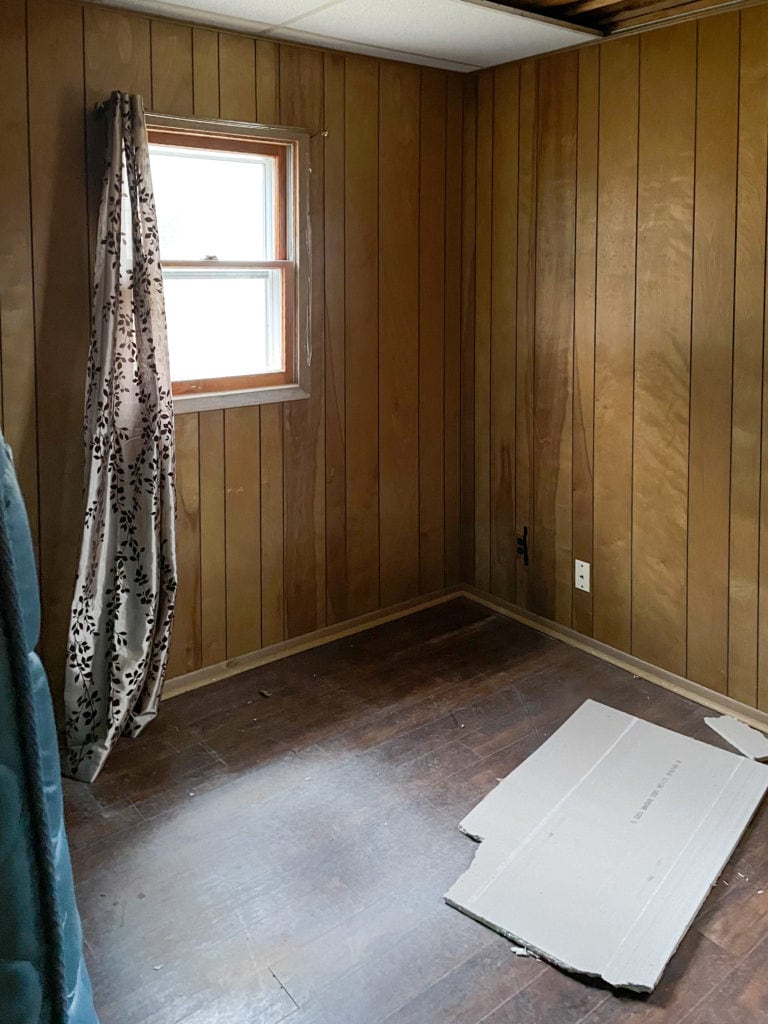 wood paneled cottage renovation