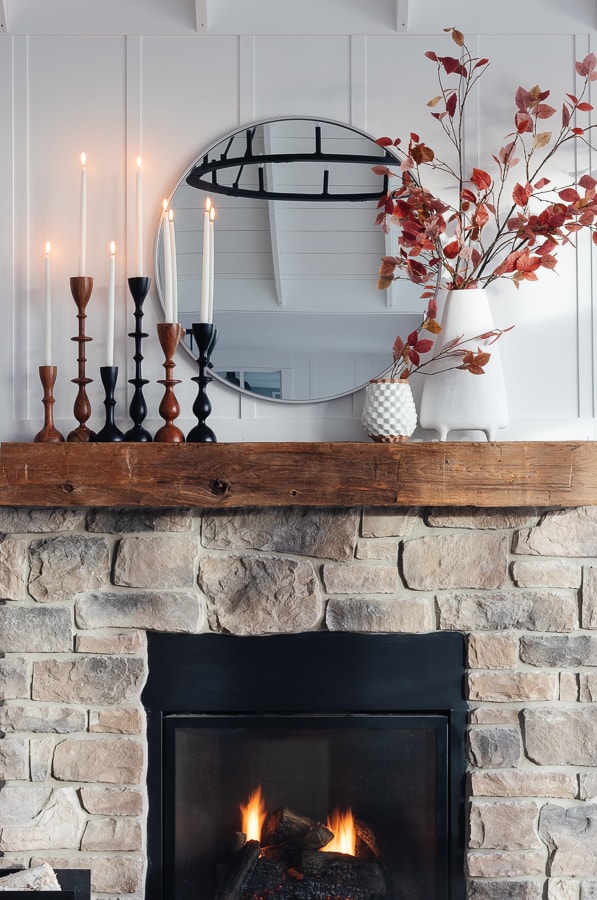 stone mantel with