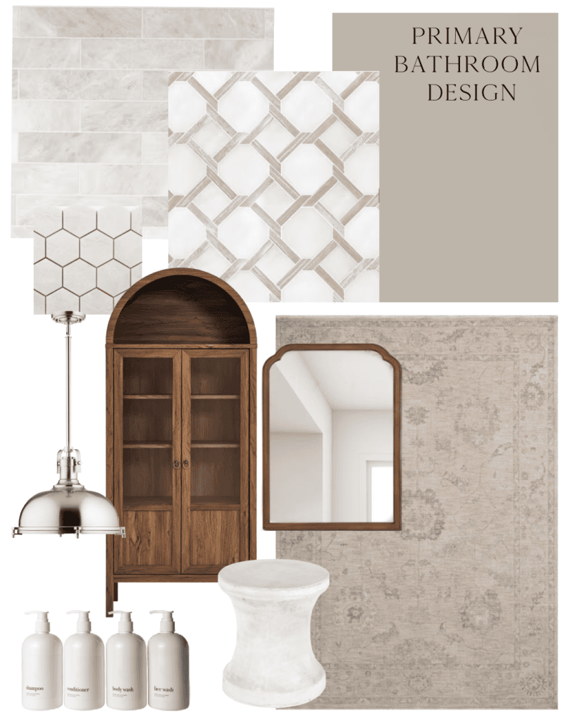 beige and white bathroom design